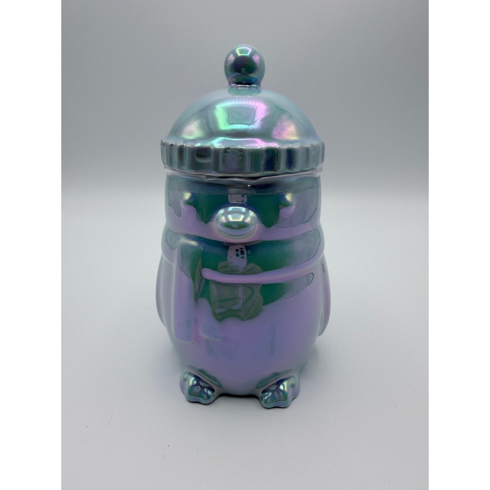 Starbucks 2025 Iridescent Penguin Mug with Lid 14oz Purple Blue Pearlescent